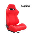 asiento tipo semi-baquet rojo