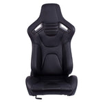 asiento semi-baquet cuero negro