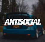 Stickers "Antisocial" para luna de coche